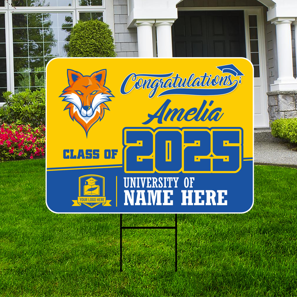 Personalized Graduation Yard Sign 2025 Coroplast Grad Sign Class of Yard Signs For Graduation 2025