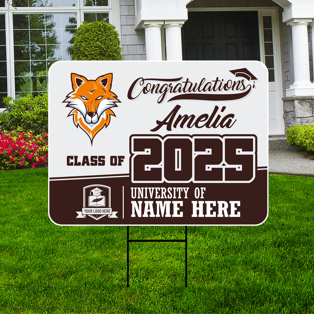 Personalized Graduation Yard Sign 2025 Coroplast Grad Sign Class of Class Of 2025 Yard Sign Design