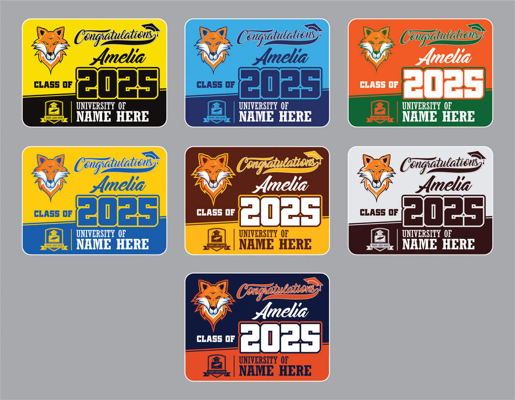 Personalized Graduation Yard Sign 2025 - Coroplast Grad Sign Class of 2025 Graduate Sign Custom Graduation 2025 Yard Sign with Metal H-Stake