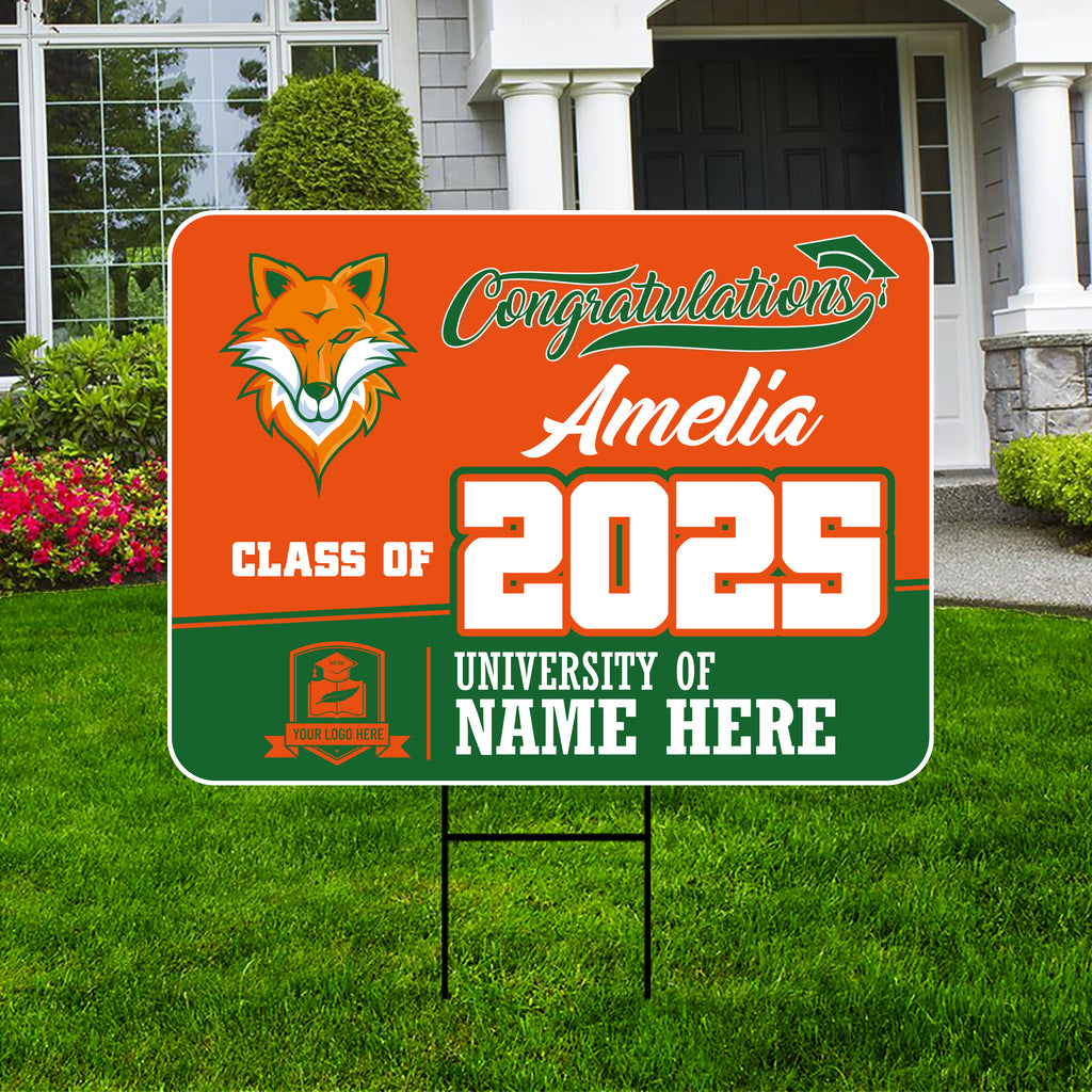 Personalized Graduation Yard Sign 2025 Coroplast Grad Sign Class of