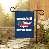 No Kings In America Garden Flag, 12x18 Inch Double Sided, Democracies Have No Kings, Anti-Trump Flag, Resist Racism, Resist Fascism Flag
