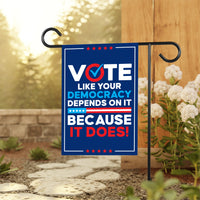 Vote Early Democracy Protest Garden Flag, Double Sided, No Kings Vote Early , Election Protect Democracy, Anti-Trump, Resist Fascism Flag