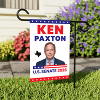 Ken Paxton For Texas Senate 2026 Garden Flag, Double Sided, 2026 Senate Flag, Elections Flag, Republican Sign, Race Red White & Blue Flag
