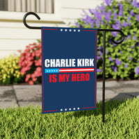 Justice for Charlie Garden Flag, A True Patriot Charlie Kirk Yard Flag, Charlie Kirk Is My Hero Outdoor Flag, Charlie Kirk Freedom Flag