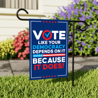 Vote Early Democracy Protest Garden Flag, Double Sided, No Kings Vote Early , Election Protect Democracy, Anti-Trump, Resist Fascism Flag