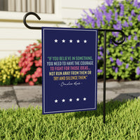 Justice for Charlie Garden Flag, A True Patriot Charlie Kirk Yard Flag, Charlie Kirk Is My Hero Outdoor Flag, Charlie Kirk Freedom Flag