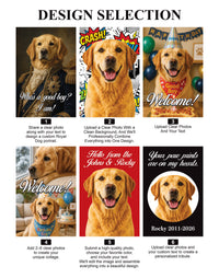Personalized Dog Photo Garden Flag, 12x18 Double Sided Outdoor Decor, Custom Pet Name Flag, Seasonal Birthday Porch Decor, Dog Mom Gift