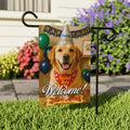 Personalized Dog Photo Garden Flag, 12x18 Double Sided Outdoor Decor, Custom Pet Name Flag, Seasonal Birthday Porch Decor, Dog Mom Gift