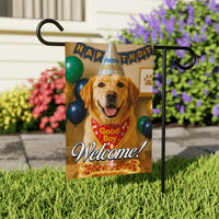 Personalized Dog Photo Garden Flag, 12x18 Double Sided Outdoor Decor, Custom Pet Name Flag, Seasonal Birthday Porch Decor, Dog Mom Gift