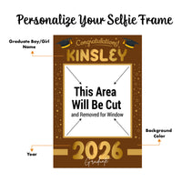 Personalized Graduation 2026 Selfie Frame, Class of 2026 Selfie Frame, Graduation Parties, Graduate 2026 Selfie Frame, Photo Booth Prop