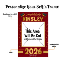 Personalized Graduation 2026 Selfie Frame, Class of 2026 Selfie Frame, Graduation Parties, Graduate 2026 Selfie Frame, Photo Booth Prop
