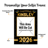 Personalized Graduation 2026 Selfie Frame, Class of 2026 Selfie Frame, Graduation Parties, Graduate 2026 Selfie Frame, Photo Booth Prop