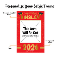 Personalized Graduation 2026 Selfie Frame, Class of 2026 Selfie Frame, Graduation Parties, Graduate 2026 Selfie Frame, Photo Booth Prop