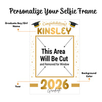Personalized Graduation 2026 Selfie Frame, Class of 2026 Selfie Frame, Graduation Parties, Graduate 2026 Selfie Frame, Photo Booth Prop