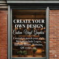 Custom Storefront Door Sign Vinyl Decal, Personalized Business Logo Window Decal, Custom Text QR Code Social Media Door Sticker