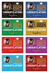 Personalized Graduation Yard Sign 2025 with Photo High School College Grad Sign Class of 2025 Custom Graduation Yard Sign with Metal H-Stake
