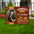 Personalized Graduation Yard Sign 2025 with Photo, 2025 Senior Grad Sign, Class of 2025, Custom Graduation 2025 Yard Sign with Metal H-Stake