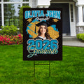 Personalized College Graduation Yard Sign 2026, College Logo Sign, Custom Graduate School College University Yard Sign with Metal H-Stake