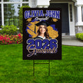 Personalized College Graduation Yard Sign 2026, College Logo Sign, Custom Graduate School College University Yard Sign with Metal H-Stake