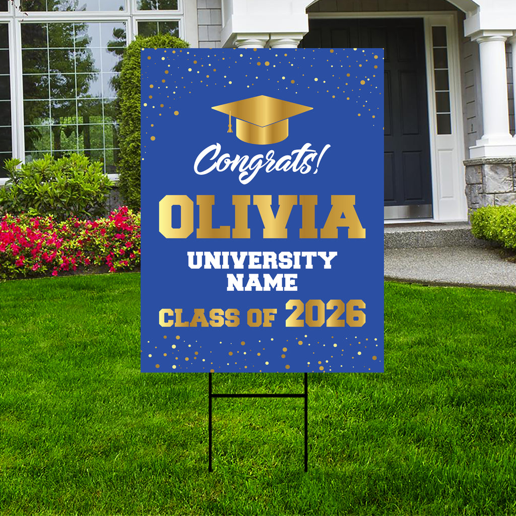 Personalized Graduation Yard Sign 2026 - Coroplast Grad Sign Class of ...