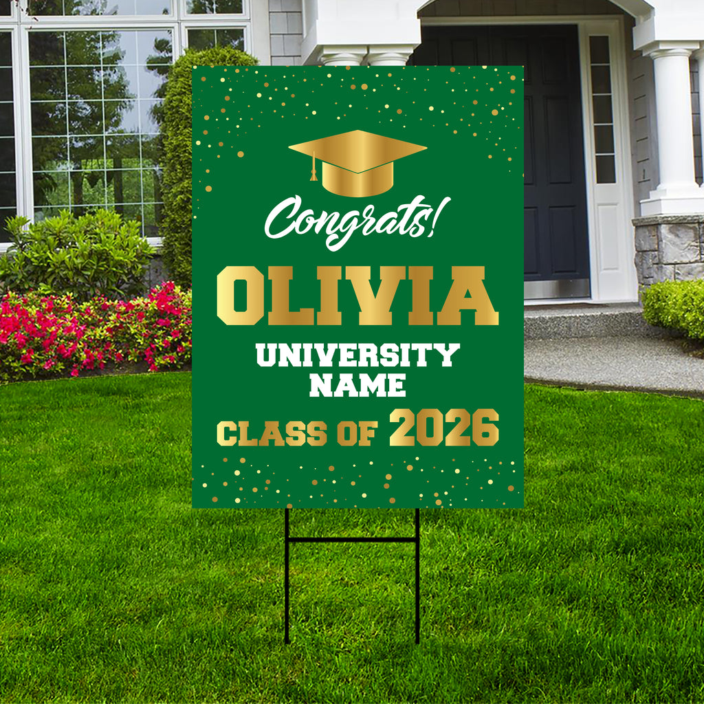 Graduation Class Sign Personalized Graduation Yard Sign 2026 - Coroplast Grad Sign Class of ...