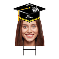 Custom Graduation Face Yard Sign 2024
