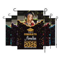 Personalized College Graduation 2026 Garden Flag, Double Sided, Custom School & University Logo, Class of 2026 Yard Sign, Graduate Celebration Flag