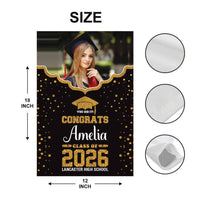 Personalized College Graduation 2026 Garden Flag, Double Sided, Custom School & University Logo, Class of 2026 Yard Sign, Graduate Celebration Flag