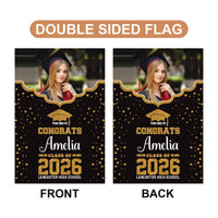 Personalized College Graduation 2026 Garden Flag, Double Sided, Custom School & University Logo, Class of 2026 Yard Sign, Graduate Celebration Flag