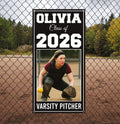 Personalized Senior Sports Banner with Photo, Class of 2026 Vertical Graduation Banner, Custom Senior Night Field Banner with Metal Grommets