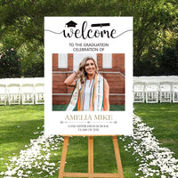 Custom Graduation Foamboard Poster Sign Photo, Personalized Class of 2026 Graduation Foamcore Welcome Sign, Graduate Celebration Sign Decor