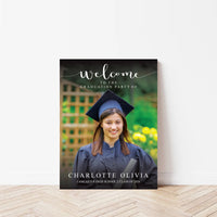 Custom Graduation Foamboard Poster Sign Photo, Personalized Class of 2026 Graduation Foamcore Welcome Sign, Graduate Celebration Sign Decor