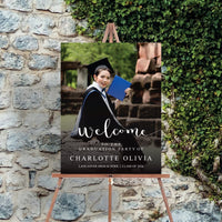 Custom Graduation Foamboard Poster Sign Photo, Personalized Class of 2026 Graduation Foamcore Welcome Sign, Graduate Celebration Sign Decor