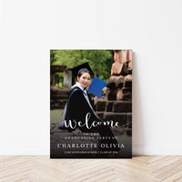 Custom Graduation Foamboard Poster Sign Photo, Personalized Class of 2026 Graduation Foamcore Welcome Sign, Graduate Celebration Sign Decor