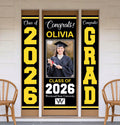 Personalized Graduation Door Banner with Photo, Class of 2026 Vinyl Graduation Banner, Congrats Grad Custom Door Decoration Sign