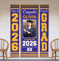 Personalized Graduation Door Banner with Photo, Class of 2026 Vinyl Graduation Banner, Congrats Grad Custom Door Decoration Sign