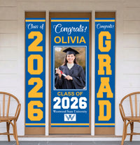 Personalized Graduation Door Banner with Photo, Class of 2026 Vinyl Graduation Banner, Congrats Grad Custom Door Decoration Sign