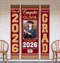 Personalized Graduation Door Banner with Photo, Class of 2026 Vinyl Graduation Banner, Congrats Grad Custom Door Decoration Sign