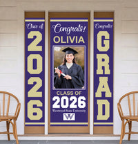 Personalized Graduation Door Banner with Photo, Class of 2026 Vinyl Graduation Banner, Congrats Grad Custom Door Decoration Sign