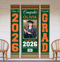 Personalized Graduation Door Banner with Photo, Class of 2026 Vinyl Graduation Banner, Congrats Grad Custom Door Decoration Sign