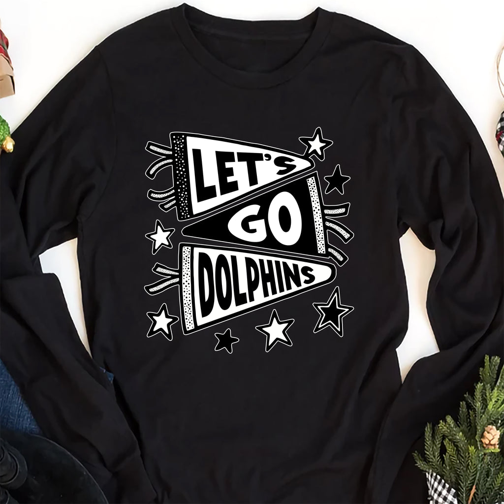 Custom School Mascot Long Sleeve Shirt, Favorite Team Shirt, Personalized Mascot Tee