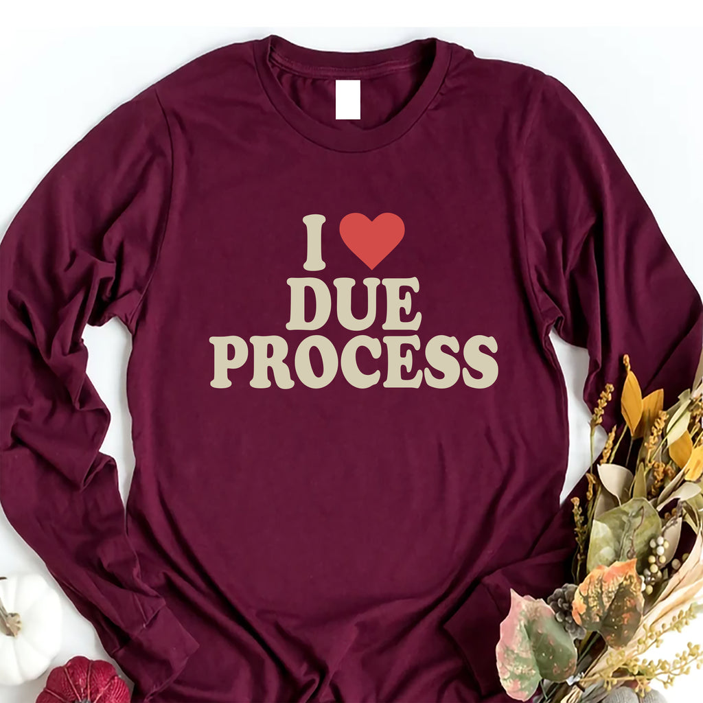 I Love Due Process Long Sleeve Shirt