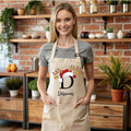 Personalized Matching Christmas Apron, Adjustable Neck, Full-Length Custom Christmas Kitchen Apron with Pockets, Christmas Mom Gift