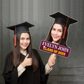 Custom Face Fans With Wooden Handle, Graduation Head, Grad Face Fans, Class of 2025 Head Fans, Graduation Faces on a Stick
