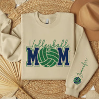 Custom Volleyball Mom Sweatshirt, Player Name Sleeve Shirt, Personalized Team Spirit Crewneck, Volleyball Mom Shirt, Front Back Design