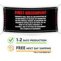 1st Amendment Free Speech Constitution Banner Sign, Political Sign, Reproductive Justice, Human Rights Vinyl Banner with Metal Grommets