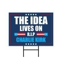 Justice for Charlie Yard Sign, A True Patriot Charlie Kirk Sign, Charlie Kirk Is My Hero Sign, Charlie Kirk Freedom Sign with Metal H-Stake