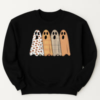 Preppy Floral Ghost Sweatshirt, Fall Ghost Tee