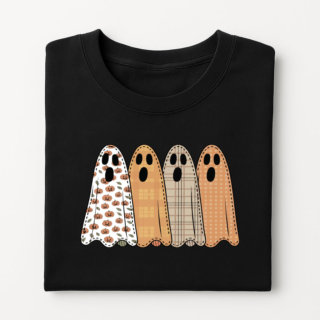 Preppy Floral Ghost Shirt, Fall Ghost Tee