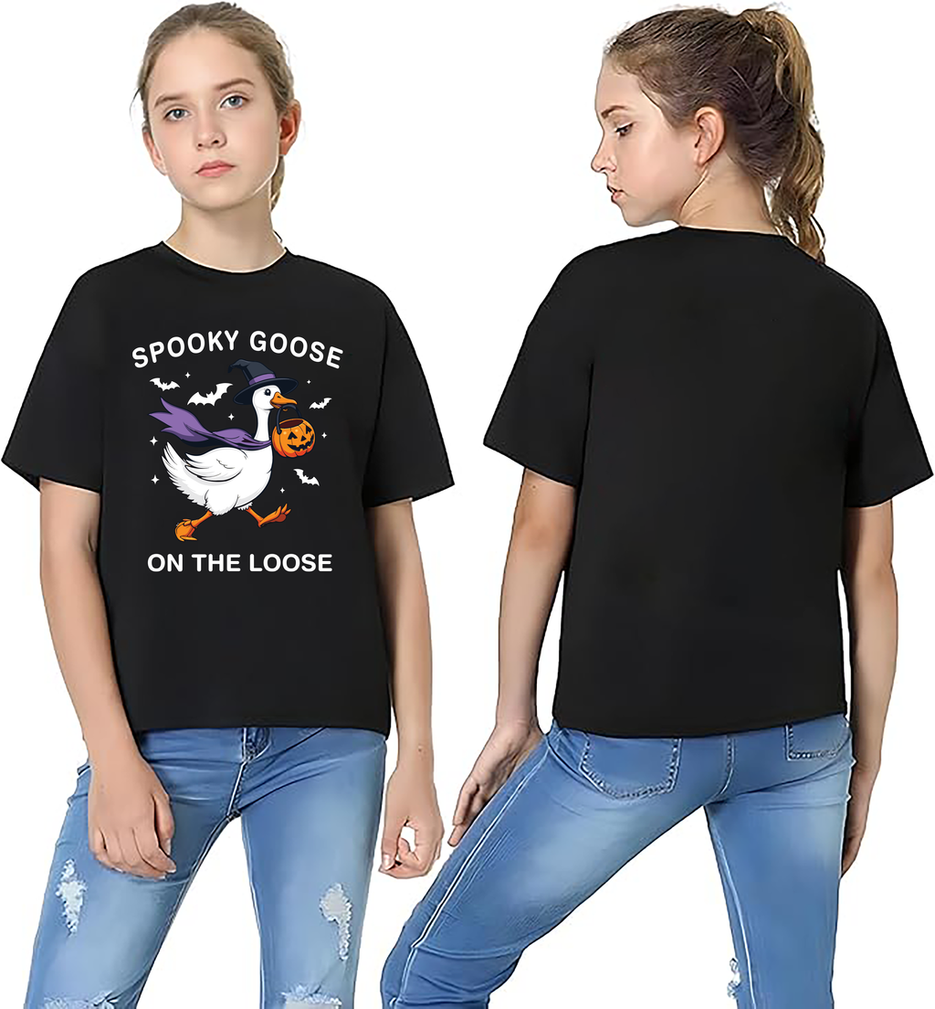 Spooky Goose Shirt, Witchy Silly Goose Halloween Tee